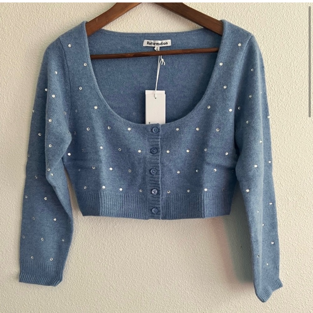 Reformation sweater cardigan.